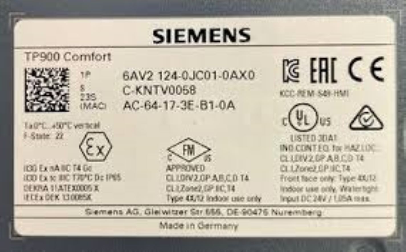 6av2124-ojc01-0ax0-siemens Programmable Logic Controller - Dimension (L*w*h): 36