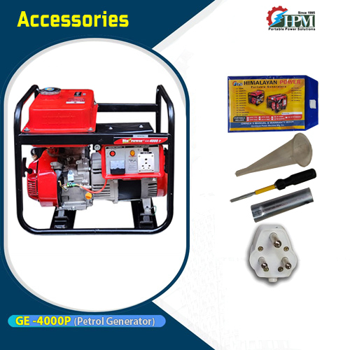 3.5 Kva Portable Petrol Generator - 600 X 445 X 530 Mm, Red & Black | Lightweight Design, Lpg Compatible, Manual Start, 12 Hour Runtime