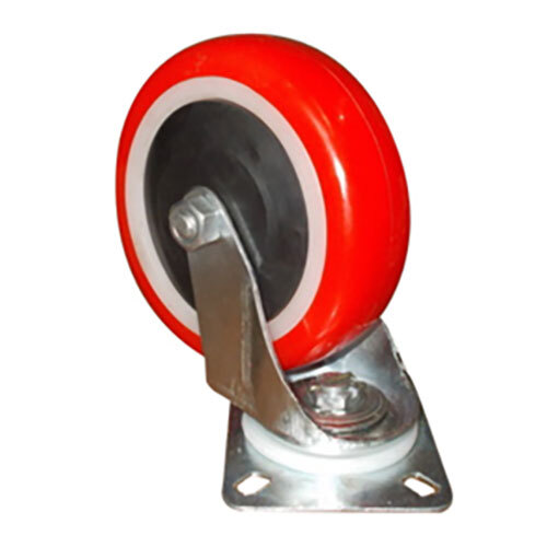 150 x 50 x 2.5 एमएम प्लेट PU RED "V.I.P" व्हील कास्टर्स