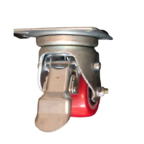 PU RED LOCK इंडस्ट्रियल "V.I.P" व्हील कास्टर्स 100 X 50 X 4 MM