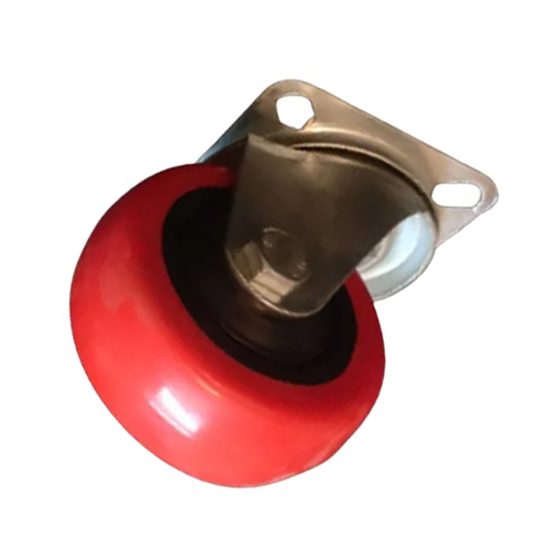 PU RED प्लेट "V.I.P" व्हील कास्टर्स - 100 X 50 X 2.5 MM