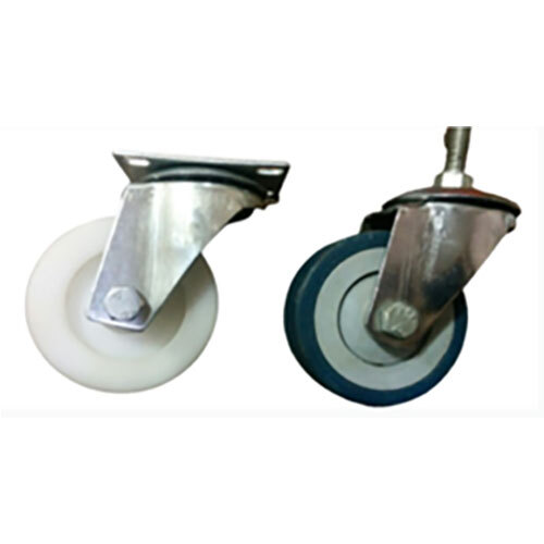 सफेद पहिया प्लेट रबर पहिया 100 X 25 X 2 MM