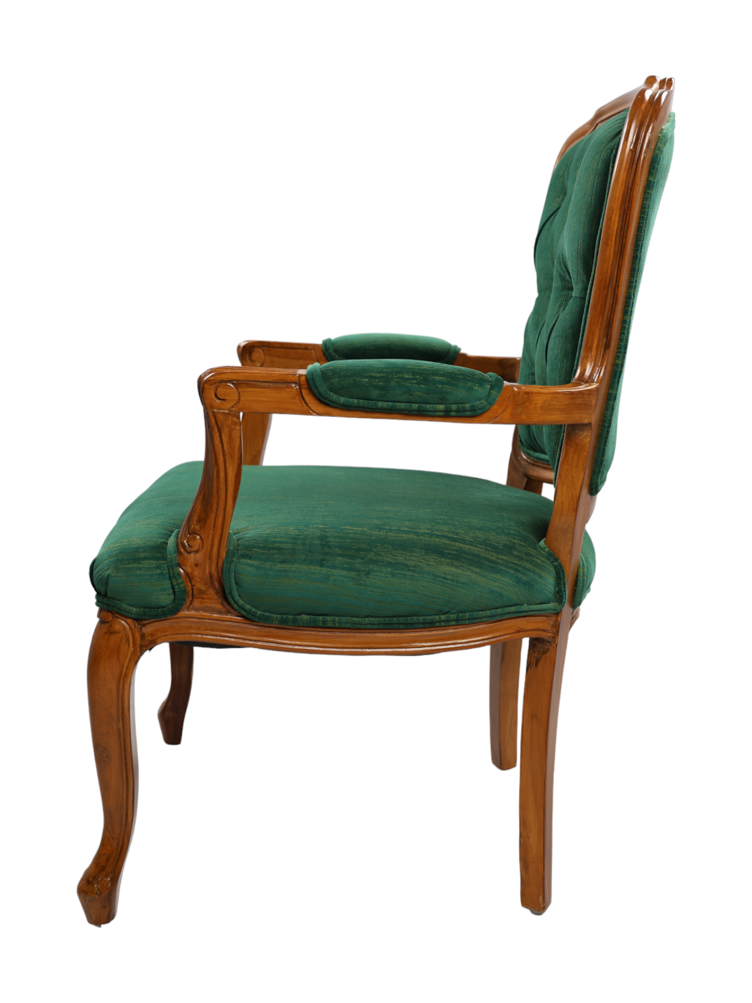 Adhunika Wooden Visitor Chair (Green)