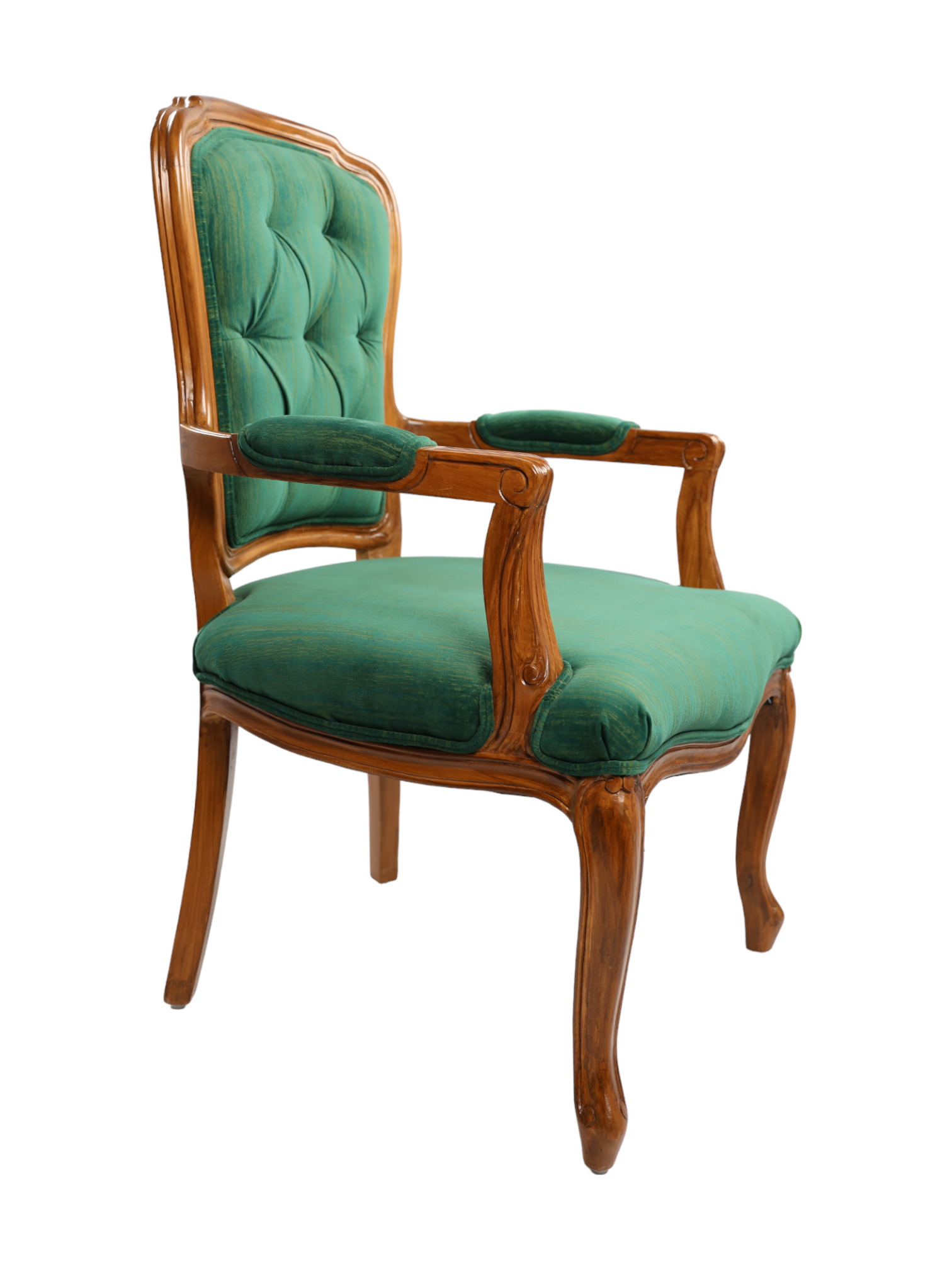 Adhunika Wooden Visitor Chair (Green)