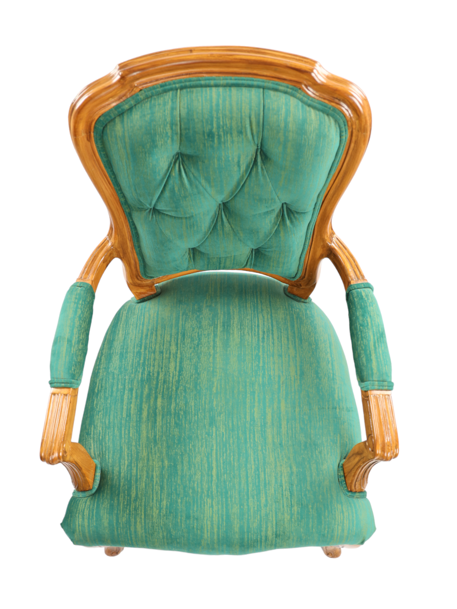 Adhunika Wooden Visitor Chair (Green)