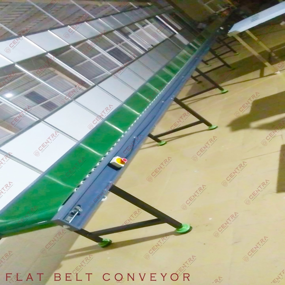 Belt Conveyor - Metal Frame Rubber Belt, 0.5 Hp Power, 220v Voltage, Adjustable Speed | Durable Heat-resistant For Printing Industry Packaging Lines