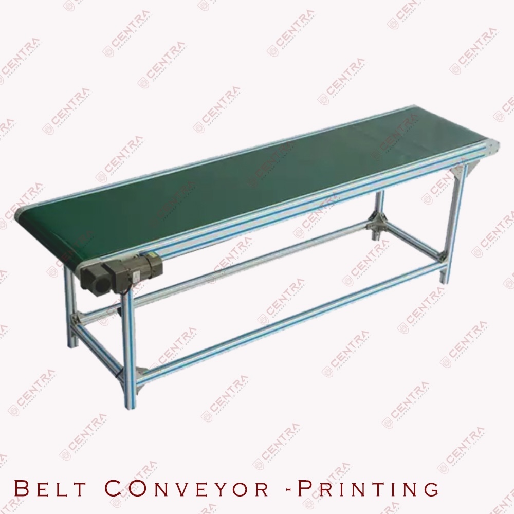 Belt Conveyor - Metal Frame Rubber Belt, 0.5 Hp Power, 220v Voltage, Adjustable Speed | Durable Heat-resistant For Printing Industry Packaging Lines