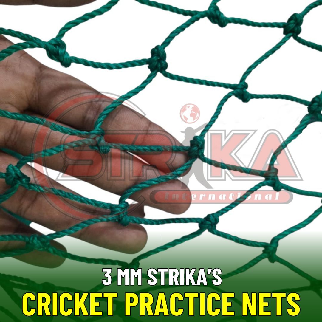 Cricket Practice Nets 3 Mm - Nylon Material, Custom Sizes, Green/blue/white Color | Uv Protected, Waterproof, Rope Border