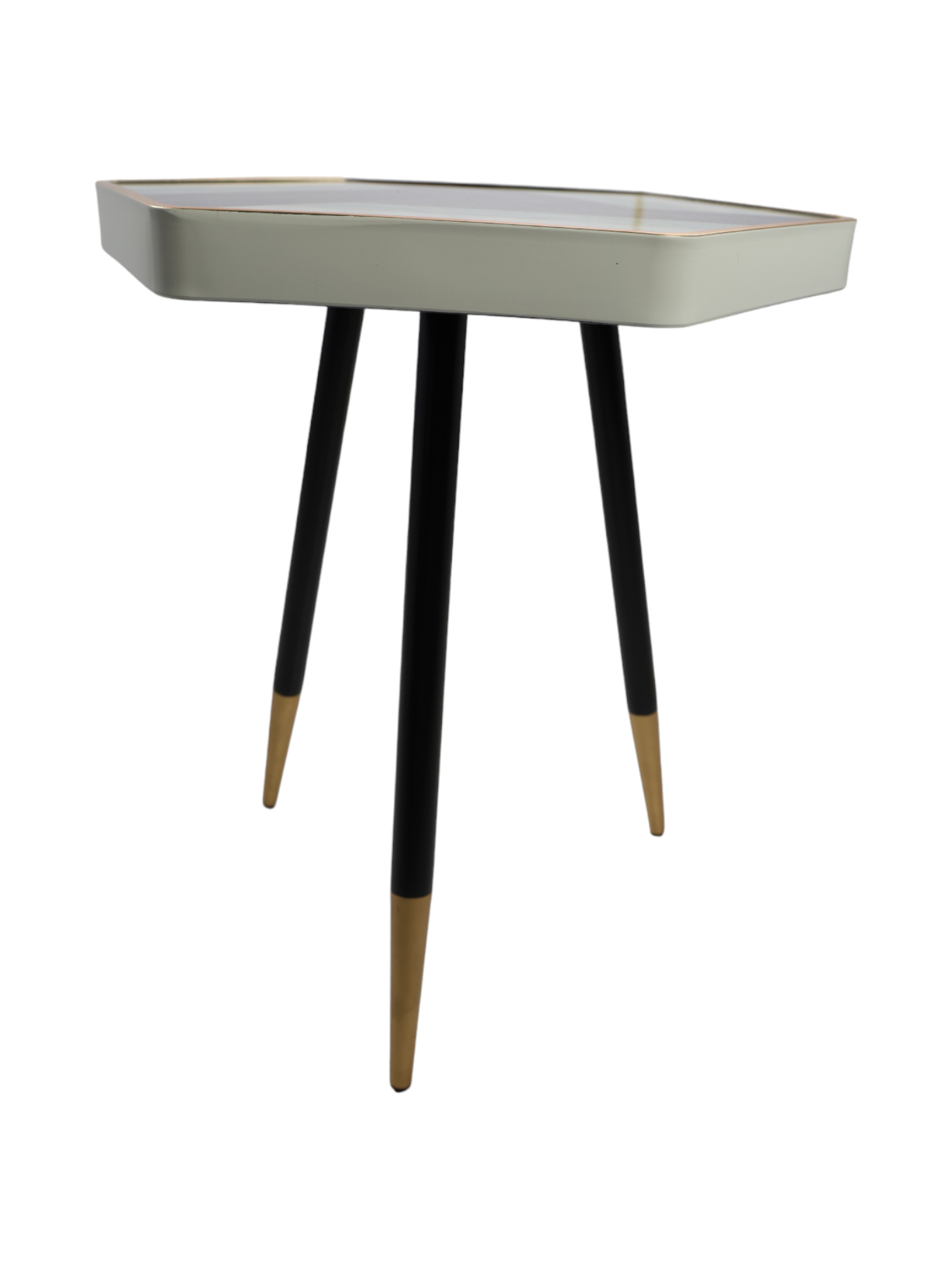 Adhunika Bedside Glass Top Table - Assembly: No Assembly Required