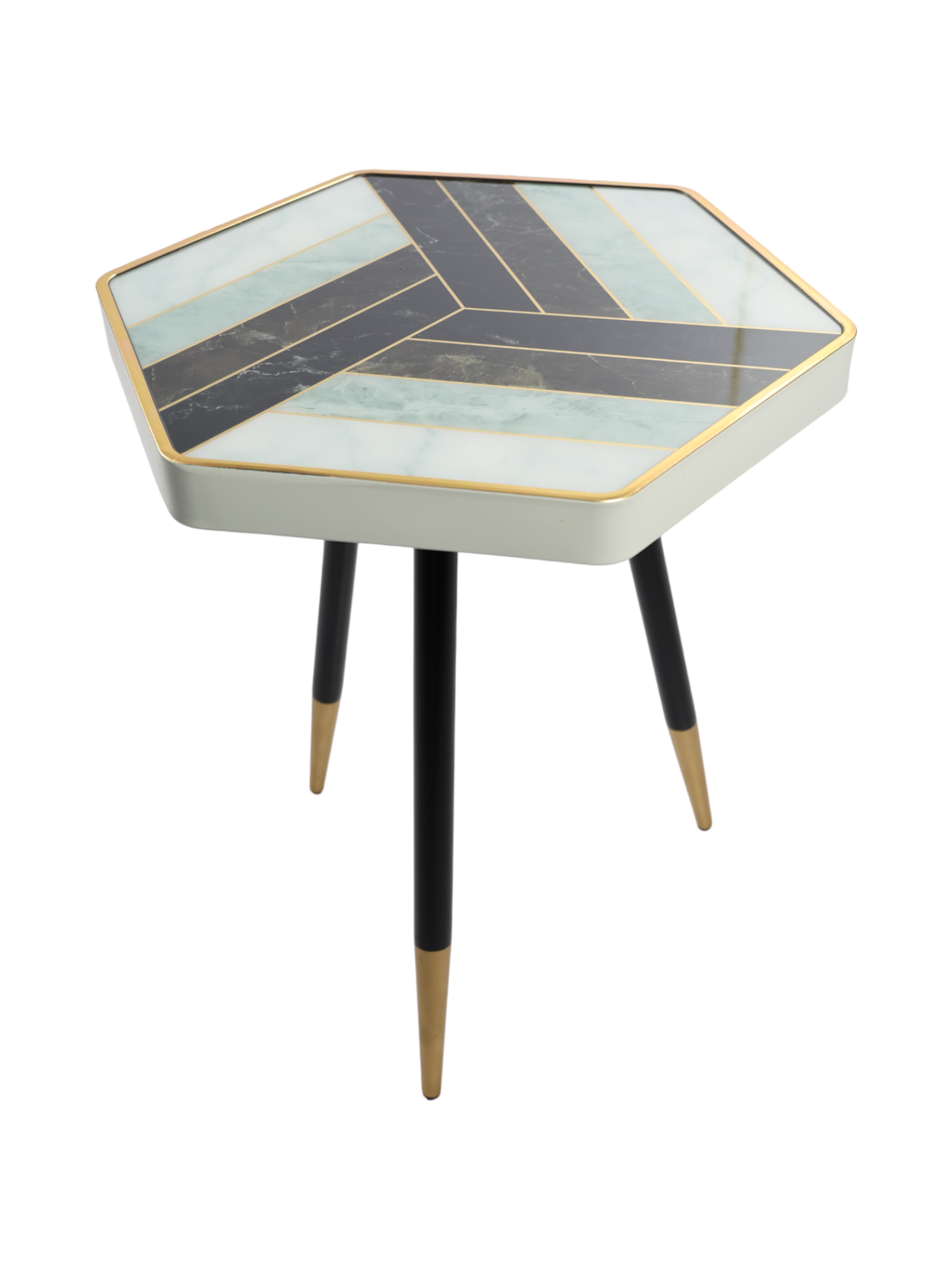 Adhunika Bedside Glass Top Table - Assembly: No Assembly Required