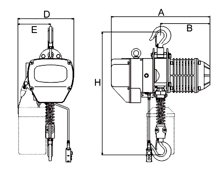 Yellow Liftit Electric Chain Pulley Block Hoist 2 Ton