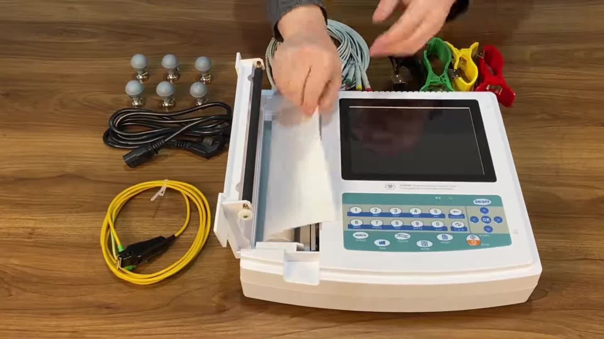 12 Channel Ecg Machine - Color Code: White