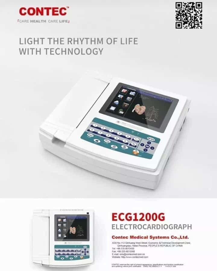 12 Channel Ecg Machine - Color Code: White