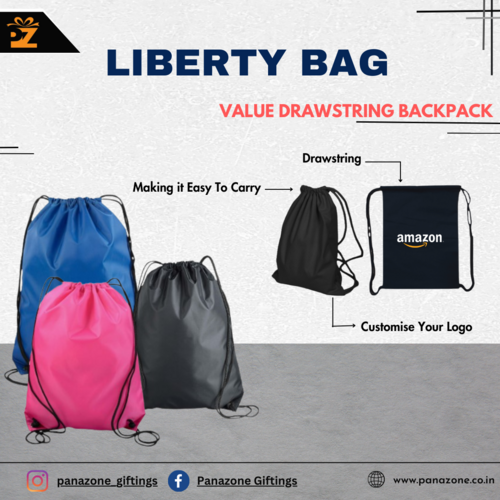 Liberty Bag - Durable Multicolor Drawstring Backpack | Premium Customized Logo Options, Stylish And Functional Design