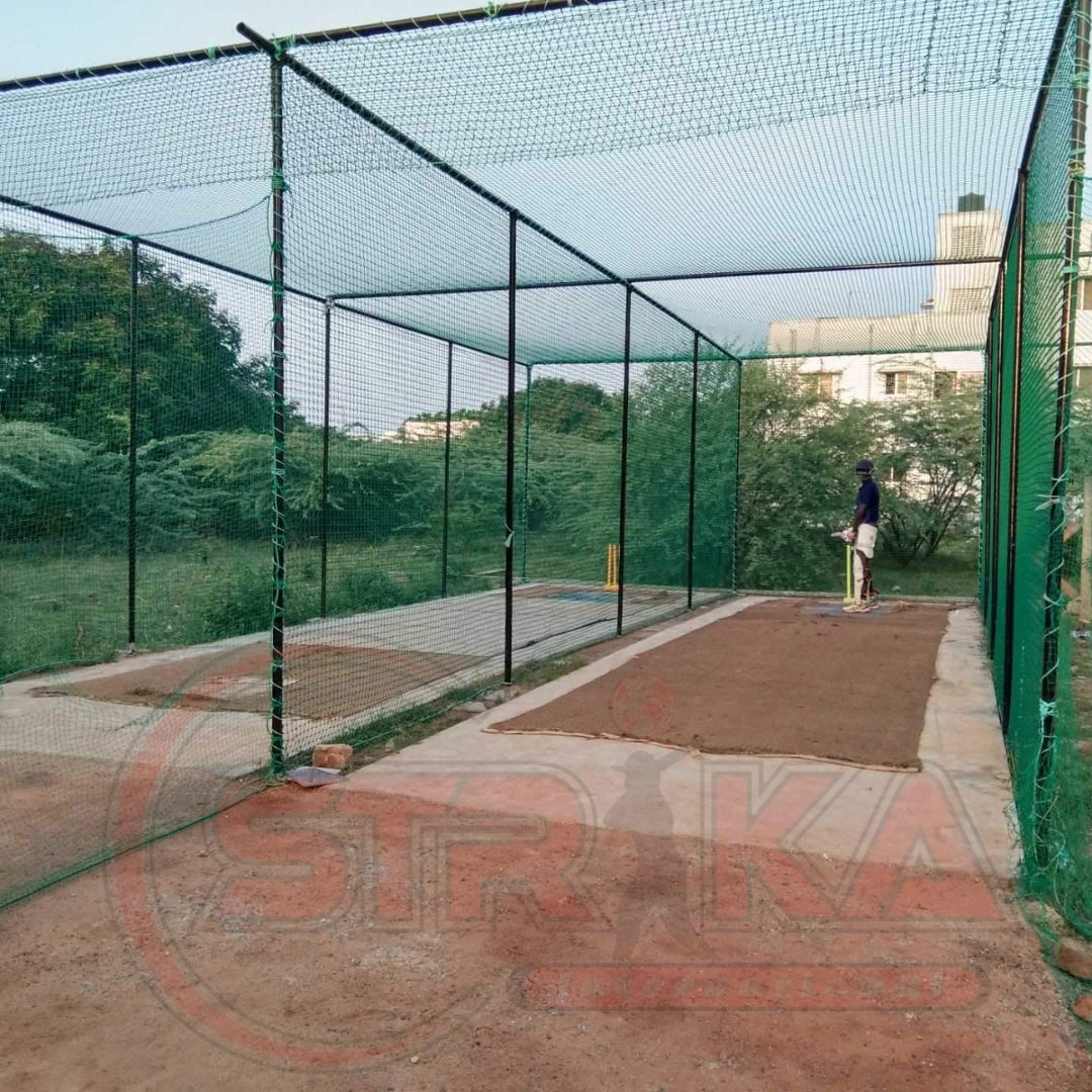 Cricket Practice Nets 2 Mm - Nylon, Any Custom Sizes, Green/blue/white | Uv Protected, Waterproof, Customized Weatherproof Design With Rope Border