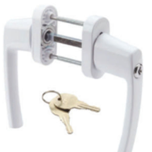 एक तरफ की चाबी के साथ दरवाज़े का हैंडल