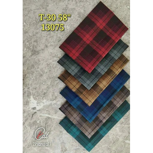 चेक्स शर्टिंग फैब्रिक