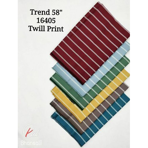 Twill printed shirting fabric