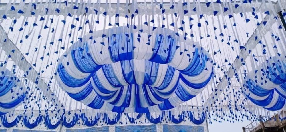 Luxury Wedding Tent Ceiling Decoration - Good Quality Fabric, Full Size, Super Width, All Colors Available, Strong Strength, Perfect Density, Best Yarn Count
