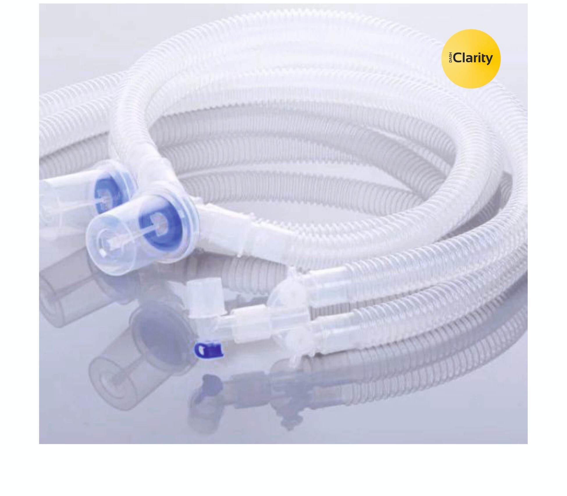 Ventilator Circuit With Water Trap - Plastic Material, White Transparent Color | Hospital Use, Integrated Double Water Traps For Moisture Control