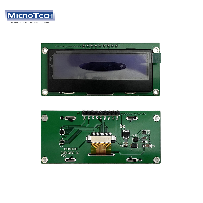 2.23 Inch Pmoled Display 128x32 Ssd1305 Sip Interface Cog Lcd Module - Pm_oled Material, 74.1mm X 33.1mm X 7.5mm Size, -30c To 70c Operating Temp