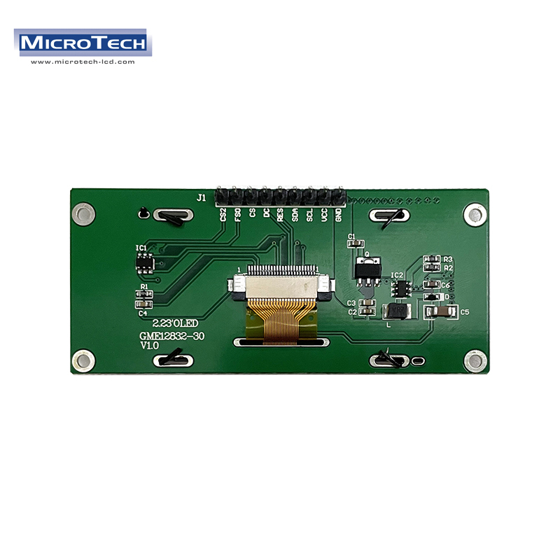2.23 Inch Pmoled Display 128x32 Ssd1305 Sip Interface Cog Lcd Module - Pm_oled Material, 74.1mm X 33.1mm X 7.5mm Size, -30c To 70c Operating Temp