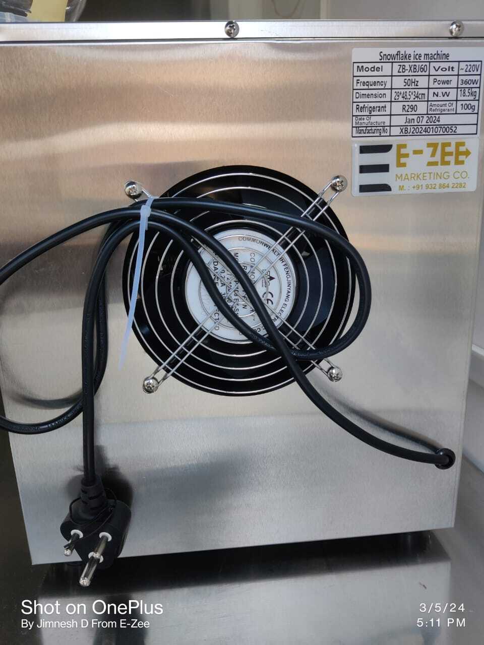 Korean Ice Flake Machine - Color: Silver