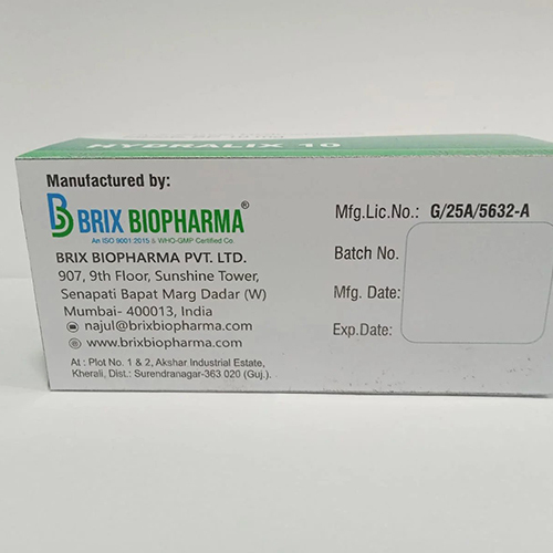 Hydralix 10 - Drug Type: General Medicines