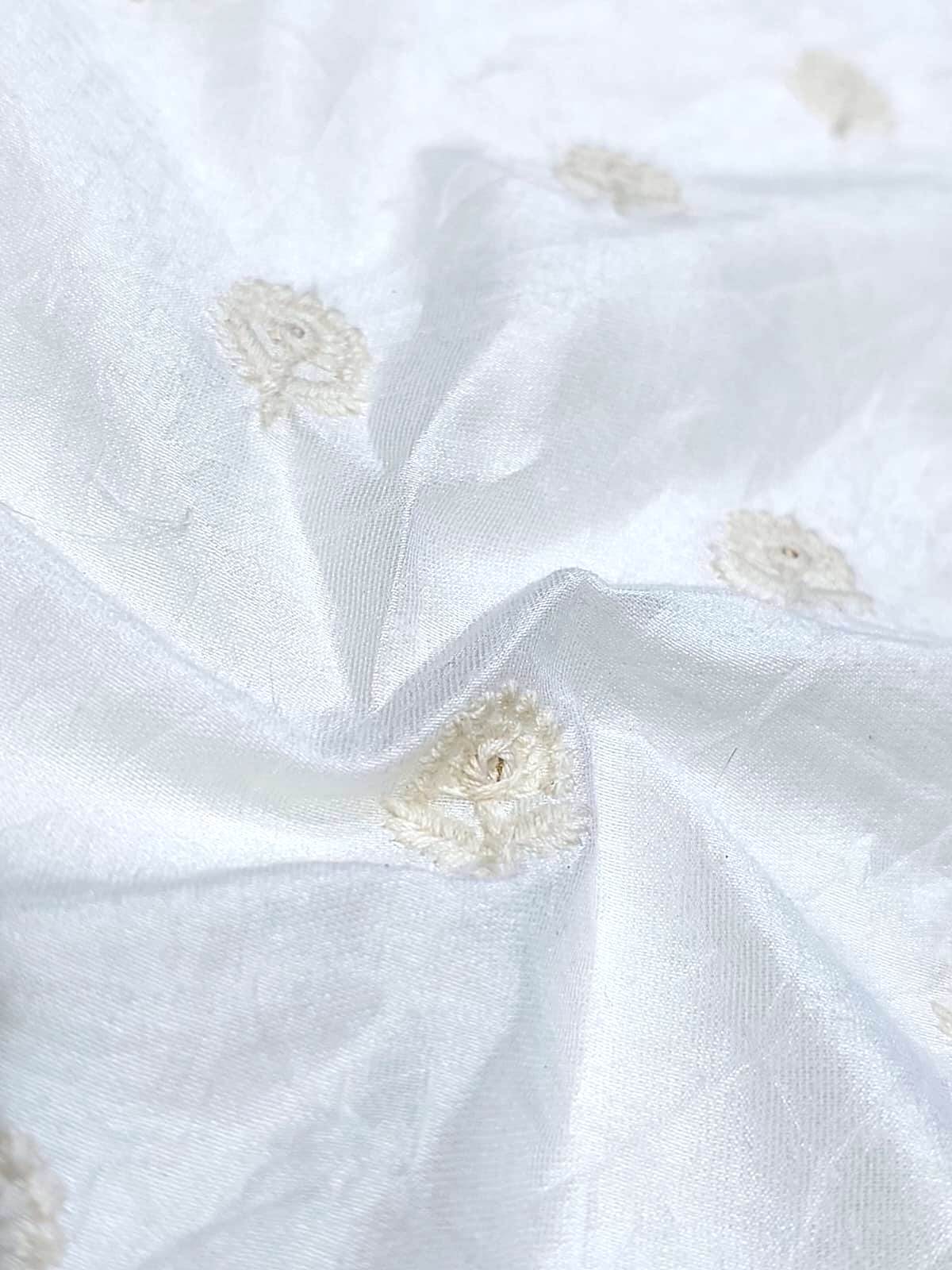 Designer Georgette Embroidery Butti Fabric