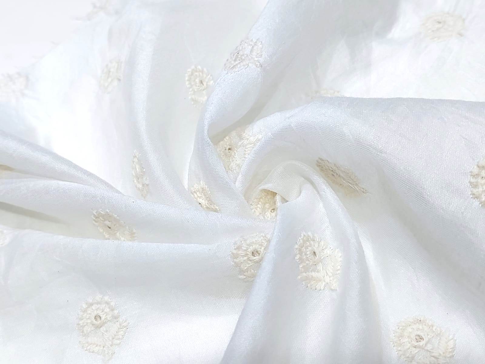 Designer Georgette Embroidery Butti Fabric