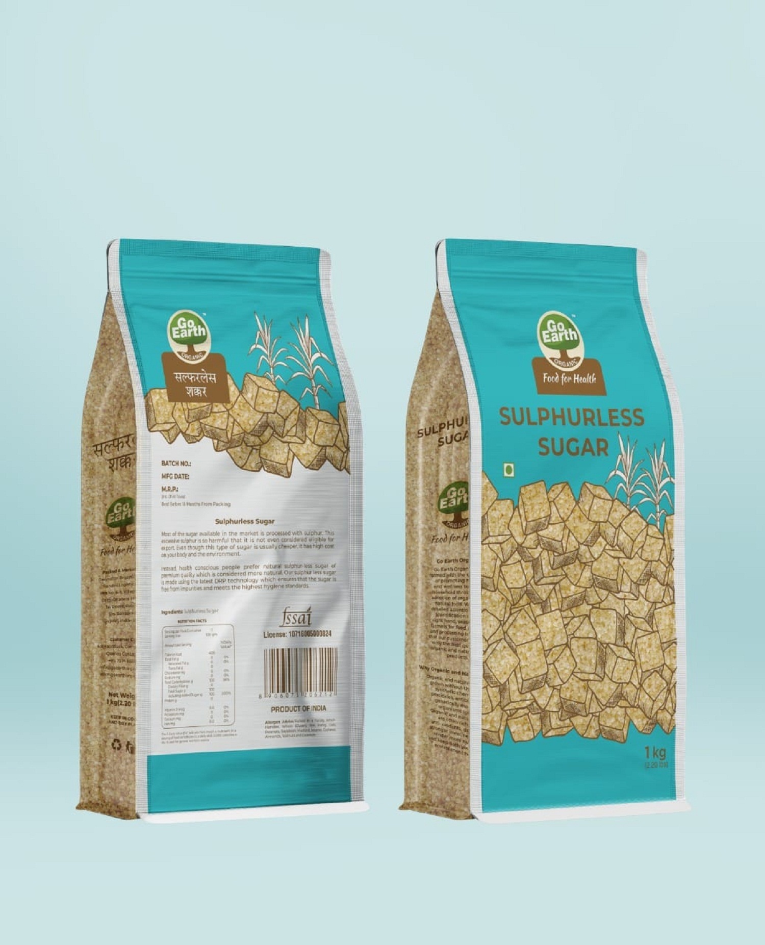 Organic Sulphurless Sugar - 25 Kg Pack, 100% Pure Crystalline Solid, Unrefined Natural Flavor, Pp Bag Packaging, 1 Year Shelf Life