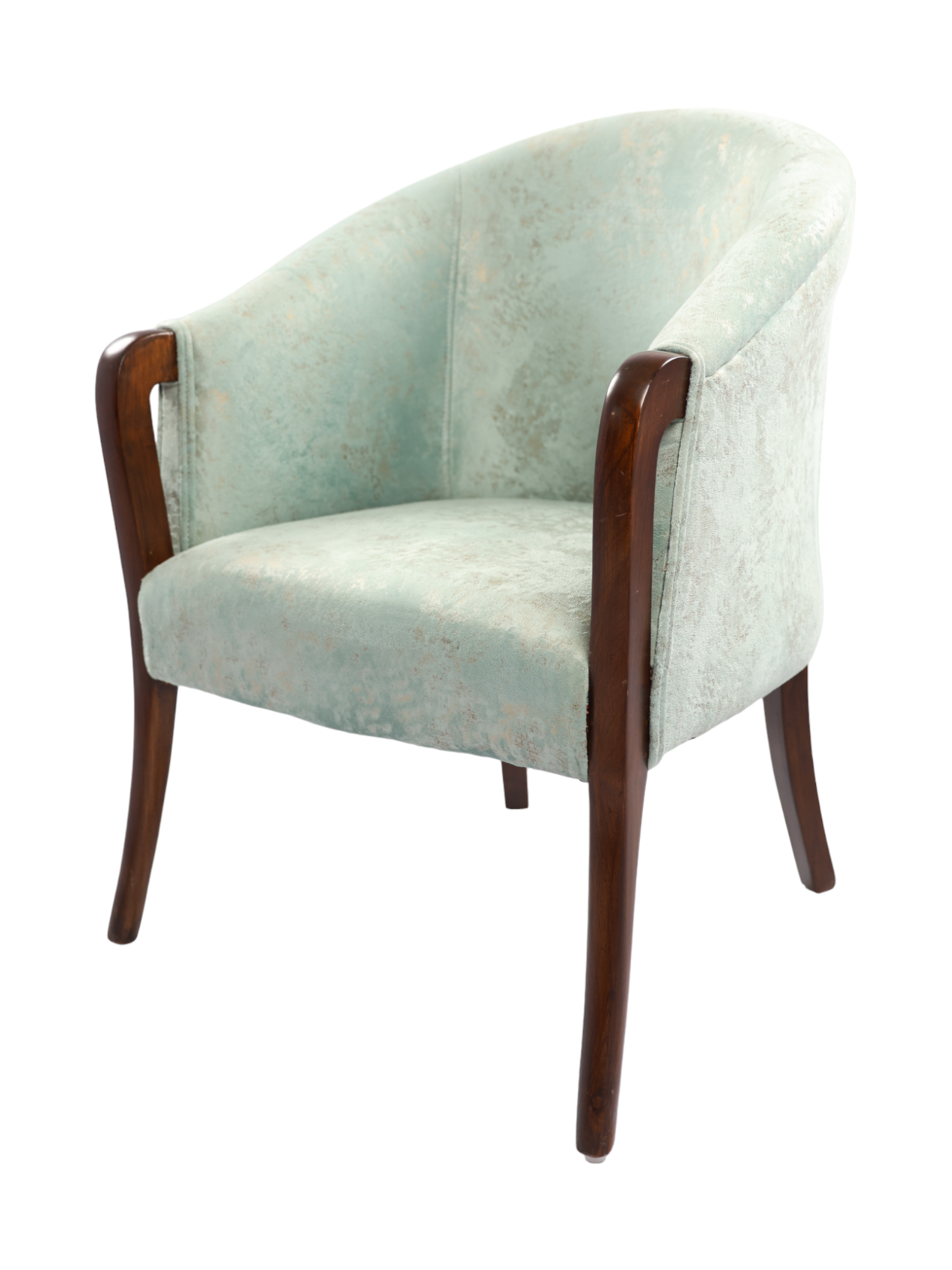 Adhunika Wooden Lounge Chair - Teak Wood, 25 Inch Width, Green Walnut Finish | Eco-friendly, Uv Resistant, Antique Design, No Assembly Required