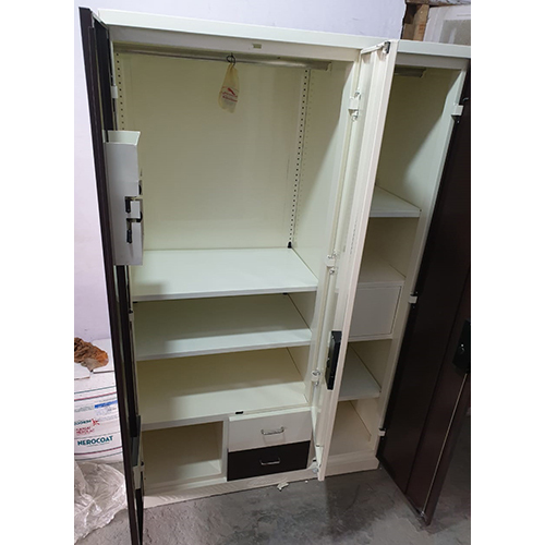 Modern Steel Almirah With Key Lock and 4 Shelves for Office Use