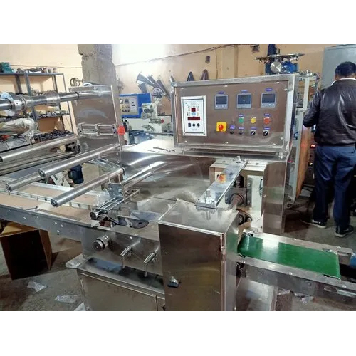 Baby Wipes Packing Machine - Durable Metal, 1 HP, 30-60 Pouches/Min | Automatic, Human Machine Interface, Electric Drive, Warranty Included