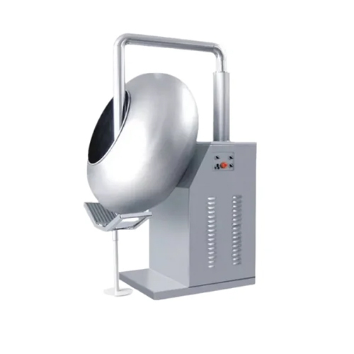 Coating Pan - Stainless Steel, Automatic Control Mode, Silver Color | Includes Warranty for Reliable Food Processing Efficiency