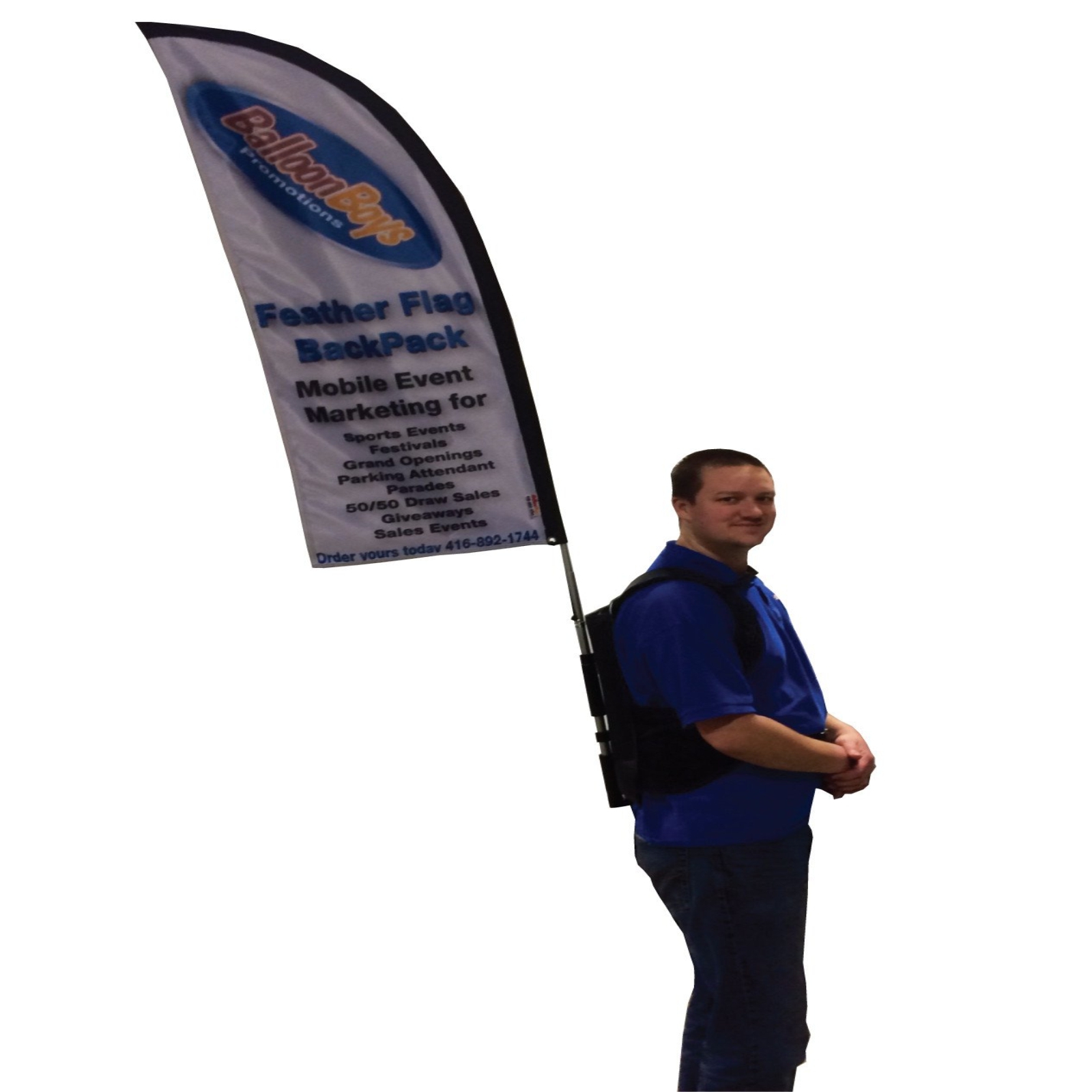 Backpack Flag Banner - Flagpole Material: Fiberglass