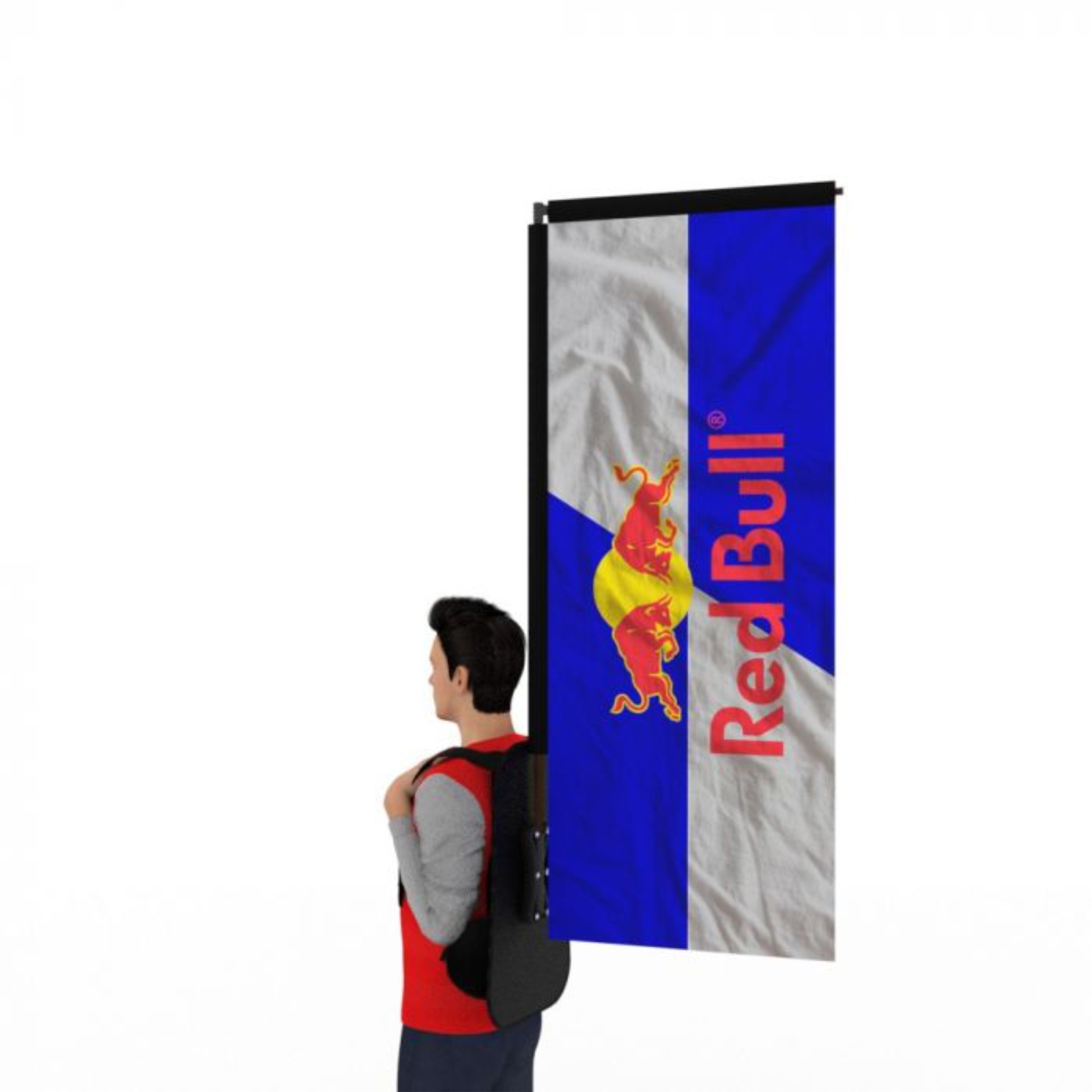 Backpack Flag Banner - Flagpole Material: Fiberglass