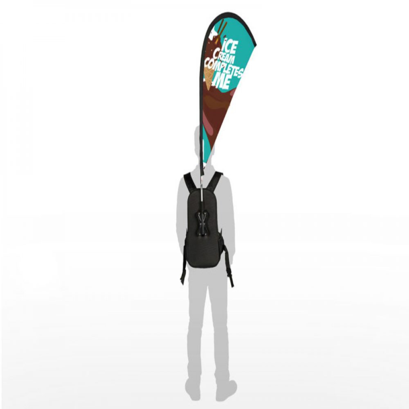 Backpack Flag Banner - Flagpole Material: Fiberglass