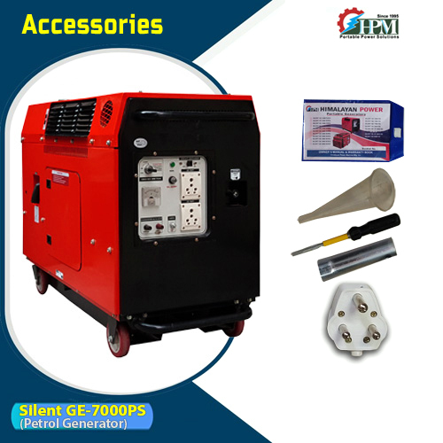 6 Kva Petrol Silent Generator Model Silent Ge-7000ps Petrol Run Recoil And Self Start - Dimension (L*w*h): 990x530x710 Millimeter (Mm)