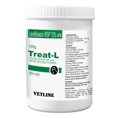 Treat-L लेवोफ्लोक्सासिन 10% जल में घुलनशील पाउडर