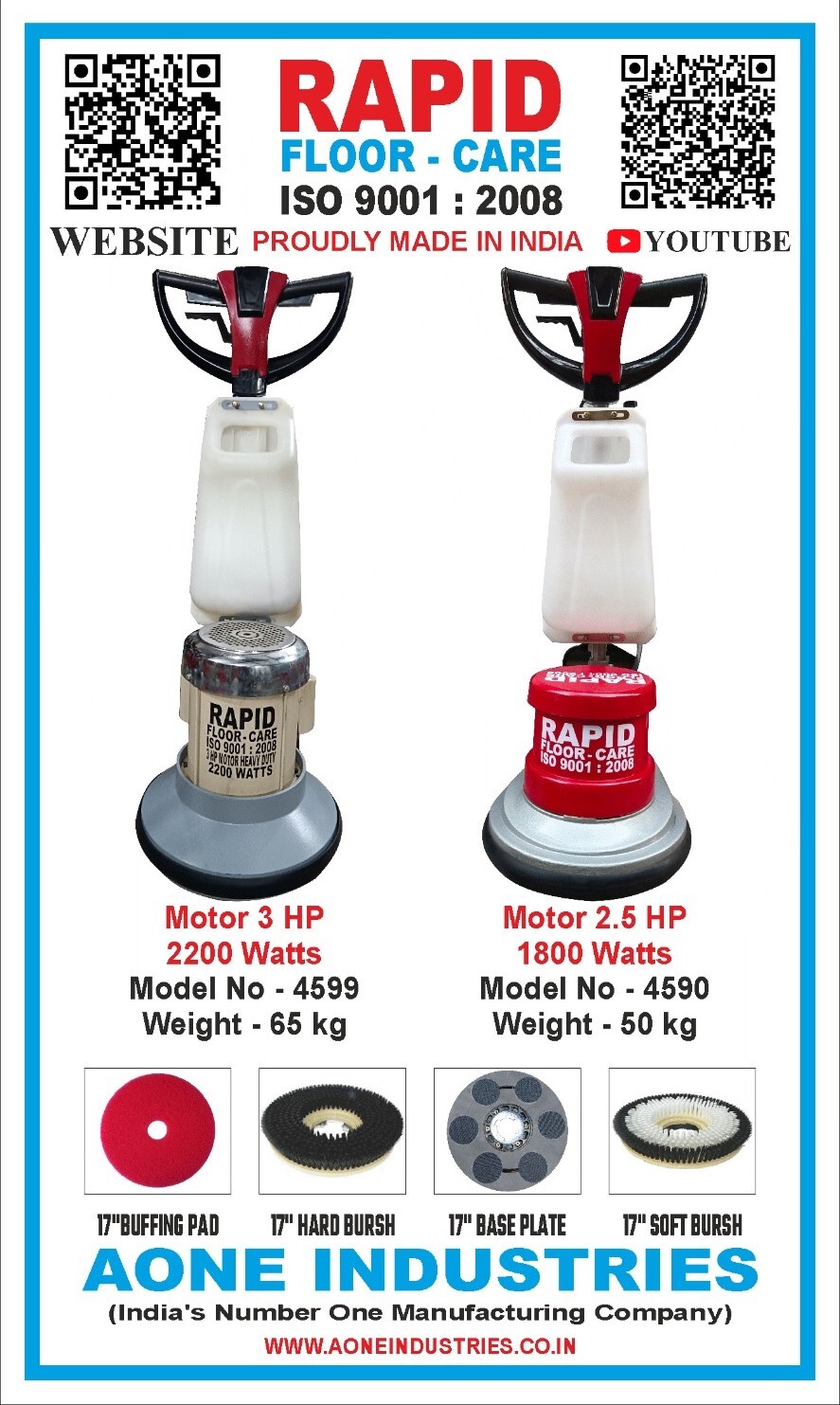 Floor Diamond Polishing Machine - Standard Size 220v Voltage 70 Lbs Weight | 1 Year Warranty Optimal Finishing Performance