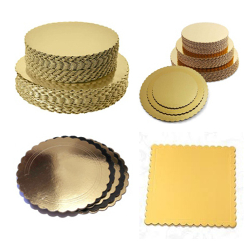 Paper Cake Base Gold Black Gold Silver