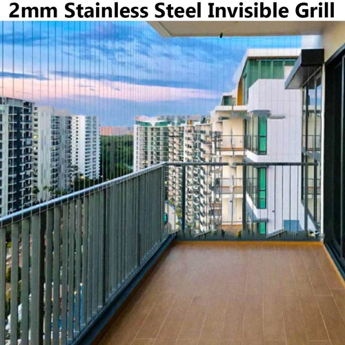 2mm Stainless Steel Invisible Grill - Stainless Steel, Different Sizes Available, Silver Color, Durable, Eco Friendly, Rot Proof, Antique Design