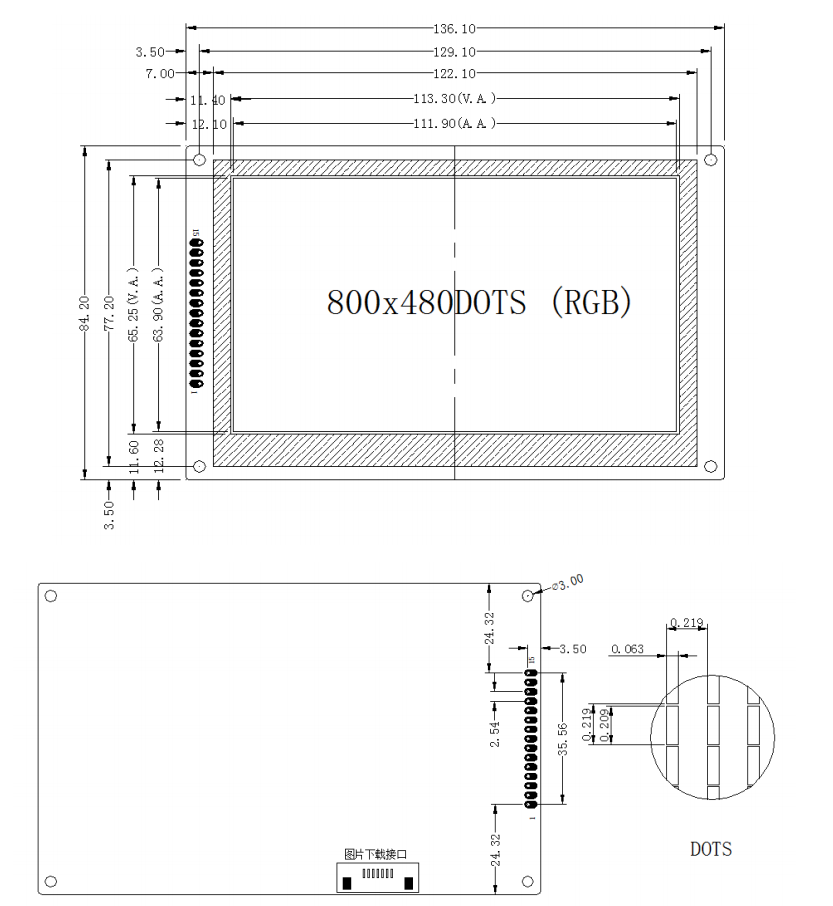 Custom 5.0 Inch Spi Capacitive Touch Screen Tft Lcd Display Module