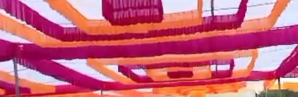 Tent Decoration Fabric - Full Size, Multi-color | Quick Dry, Washable, Strong Strength, Perfect Density, Ideal For Festivals