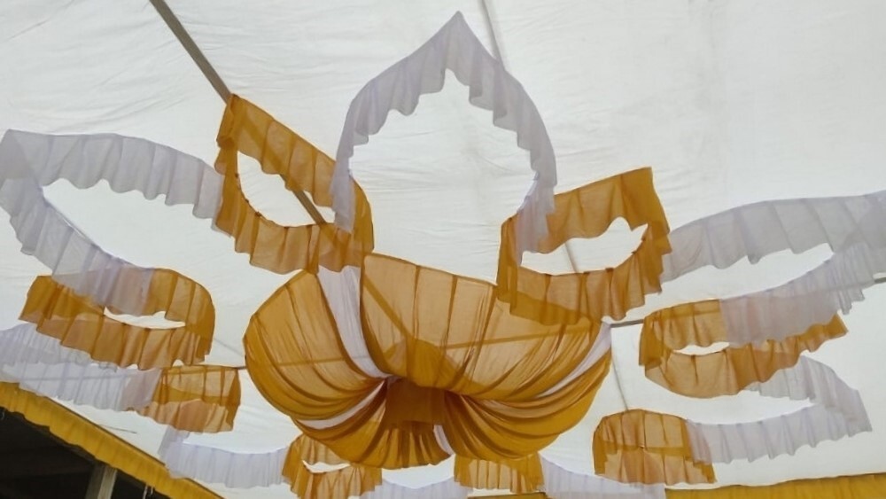 Tent Decoration Fabric - Full Size, Multi-color | Quick Dry, Washable, Strong Strength, Perfect Density, Ideal For Festivals