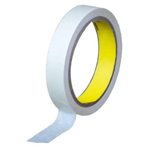 Plain Paper Masking Tape - Paper Material, 20 Meter Length, White Color | Durable Adhesion, Easy Removal, Ideal for Professionals and DIY Enthusiasts