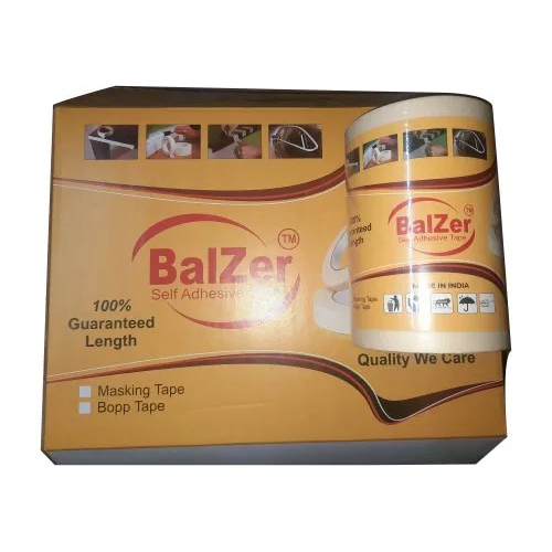 Industrial Paper Masking Tape - Paper Material, Single-Sided Adhesive, White Color | Easy Tear by Hand, Ideal for Precise Masking Applications
