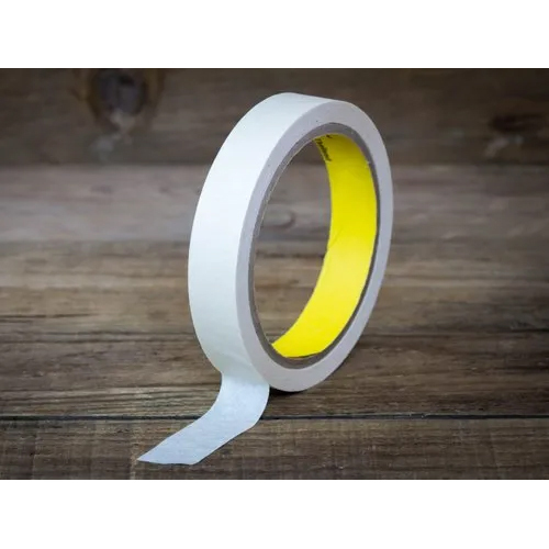 White Masking Tape - 20 Meter Length, High-Quality Paper Material, Single Side Adhesive for Painting and Crafting Needs