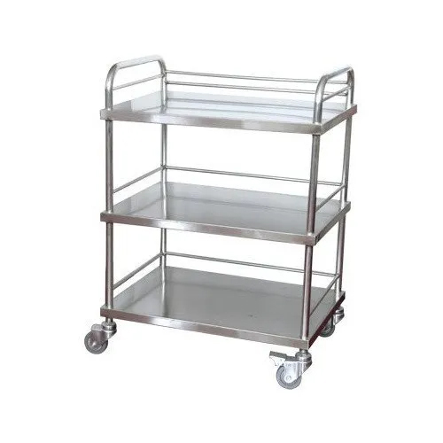 Medical Equipment Trolley - Durable Steel, Indian Style Design for Hospitals, Ideal for Transporting Medical Supplies and Equipment